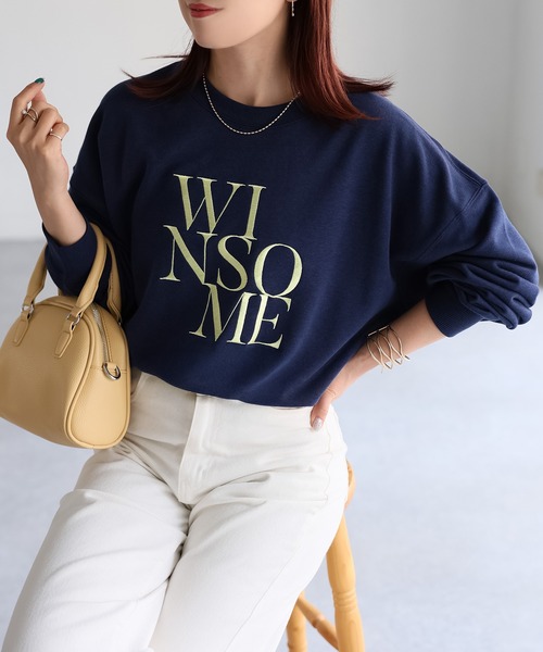 Riberry（リベリー）の「WINSOME刺繍レタリングロゴスウェット（スウェット・レディース・ネイビー系/ネイビー×ホワイト/ブラック×ピンク/ホワイト系1/ホワイト系2/ライトグレー系1/ライトグレー系2・FREE）」の17枚目の写真