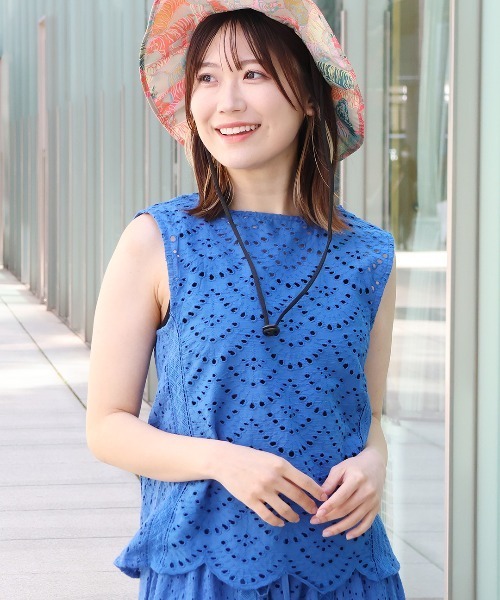 チチカカ(チチカカ)の「Shanti Shanti リカーモ2WAYトップス【WEB限定】(シャツ/ブラウス・レディース・ブルー/チャコールグレー/オリーブ・FREE)」の3枚目の写真