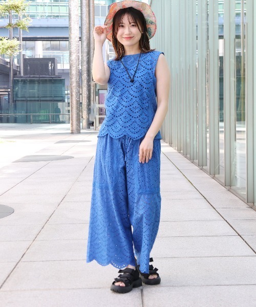 チチカカ(チチカカ)の「Shanti Shanti リカーモ2WAYトップス【WEB限定】(シャツ/ブラウス・レディース・ブルー/チャコールグレー/オリーブ・FREE)」の8枚目の写真
