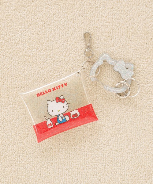 Me%(ミィパーセント)の「【HELLO KITTY】カラビナ付きポーチ 233324(ポーチ・レディース・ネイビー/ラメ・FREE)」の2枚目の写真