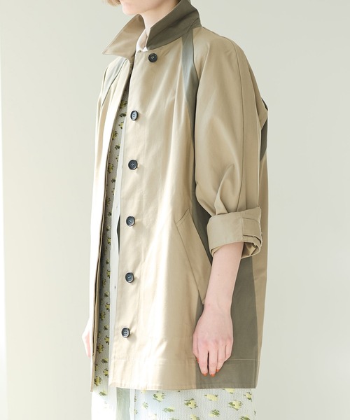 LE CIEL BLEU（ルシェルブルー）の「カラースキームカーコート / Color Scheme Car Coat（その他アウター・レディース・ベージュ/ブルー・36）」の21枚目の写真