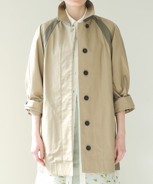 LE CIEL BLEU（ルシェルブルー）の「カラースキームカーコート / Color Scheme Car Coat（その他アウター・レディース・ベージュ/ブルー・36）」の22枚目の写真