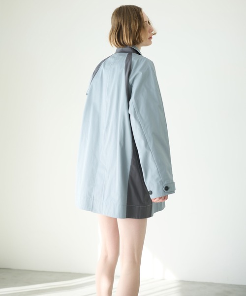 LE CIEL BLEU（ルシェルブルー）の「カラースキームカーコート / Color Scheme Car Coat（その他アウター・レディース・ベージュ/ブルー・36）」の13枚目の写真