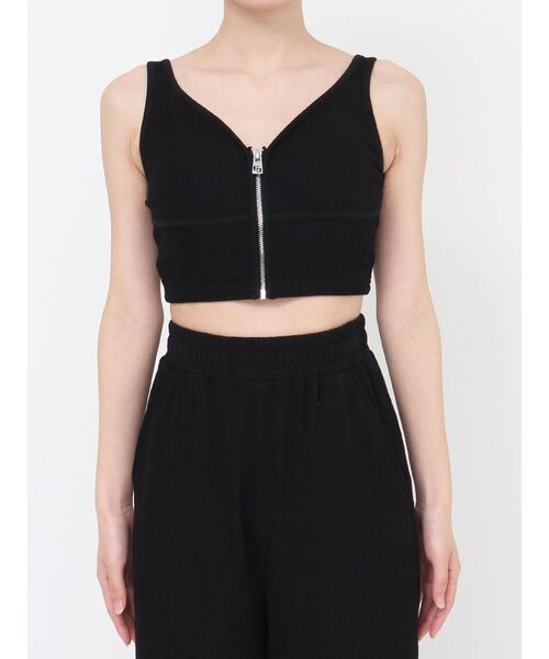 GYDA（ジェイダ）の「リップルプリーツGGスライダービスチェ【SETUP着用可】（タンクトップ・レディース・ブラック/ライトグレー・FREE）」の18枚目の写真