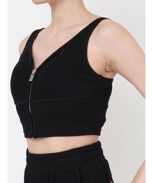 GYDA（ジェイダ）の「リップルプリーツGGスライダービスチェ【SETUP着用可】（タンクトップ・レディース・ブラック/ライトグレー・FREE）」の22枚目の写真