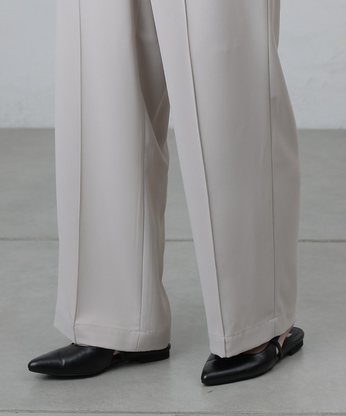 COLONY 2139（コロニートゥーワンスリーナイン）の「センターシームワイドストレートパンツ（スラックス・レディース・ライトグレー/ブラック/サックスブルー・FREE）」の21枚目の写真