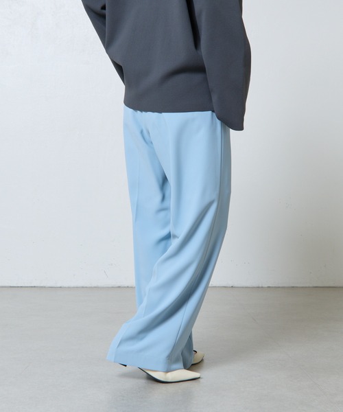 COLONY 2139（コロニートゥーワンスリーナイン）の「センターシームワイドストレートパンツ（スラックス・レディース・ライトグレー/ブラック/サックスブルー・FREE）」の7枚目の写真