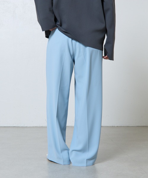 COLONY 2139（コロニートゥーワンスリーナイン）の「センターシームワイドストレートパンツ（スラックス・レディース・ライトグレー/ブラック/サックスブルー・FREE）」の8枚目の写真