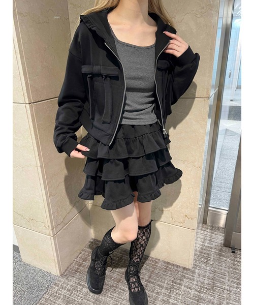 PHILLY（フィリー）の「【PHILLY】ビッグリボンスウェットミニスカート（スカート・レディース・ブラック/グレー/ホワイト・FREE）」の14枚目の写真