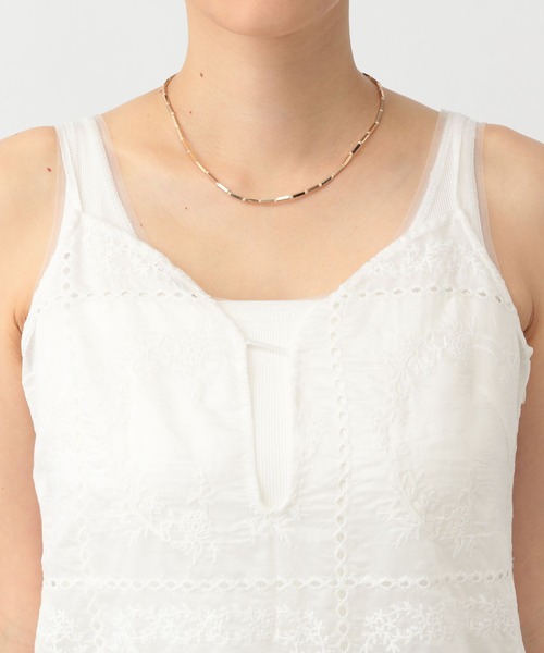 A part by(アパートバイ)の「エンブロイダリーキャミワンピース(ワンピース・レディース・オフホワイト/ライトピンク・FREE)」の9枚目の写真