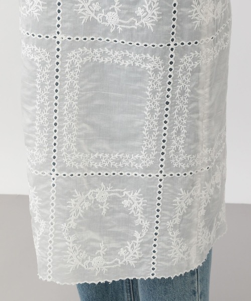 A part by(アパートバイ)の「エンブロイダリーキャミワンピース(ワンピース・レディース・オフホワイト/ライトピンク・FREE)」の11枚目の写真