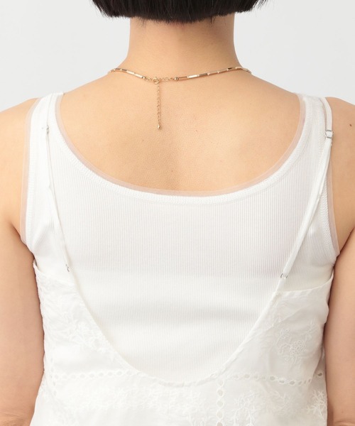 A part by(アパートバイ)の「エンブロイダリーキャミワンピース(ワンピース・レディース・オフホワイト/ライトピンク・FREE)」の12枚目の写真