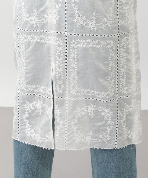 A part by(アパートバイ)の「エンブロイダリーキャミワンピース(ワンピース・レディース・オフホワイト/ライトピンク・FREE)」の13枚目の写真