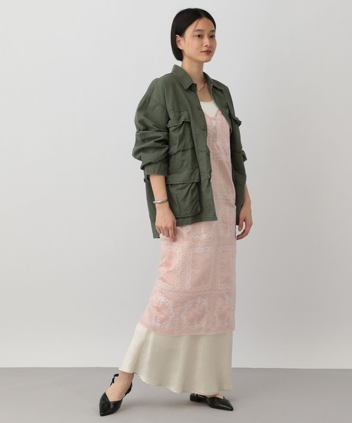 A part by(アパートバイ)の「エンブロイダリーキャミワンピース(ワンピース・レディース・オフホワイト/ライトピンク・FREE)」の5枚目の写真