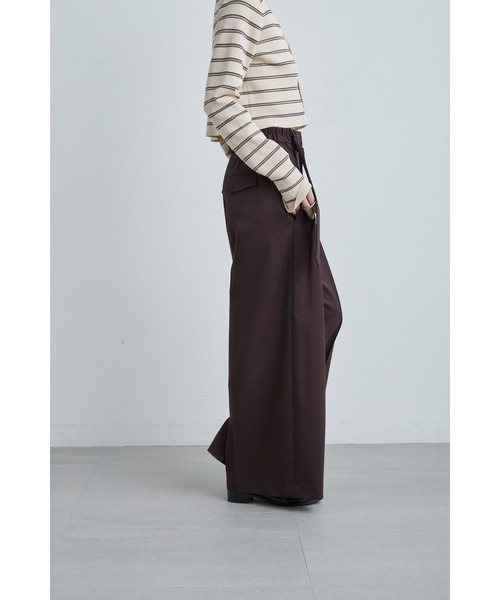 MIESROHE（ミースロエ）の「ストレッチ3タックワイドパンツ（その他