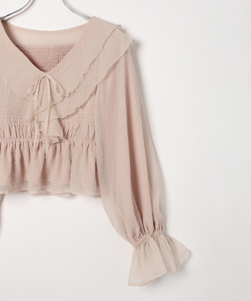 ウッチーさん専用 Heather（ヘザー）の「シアーチェックフリルブラウス 324820