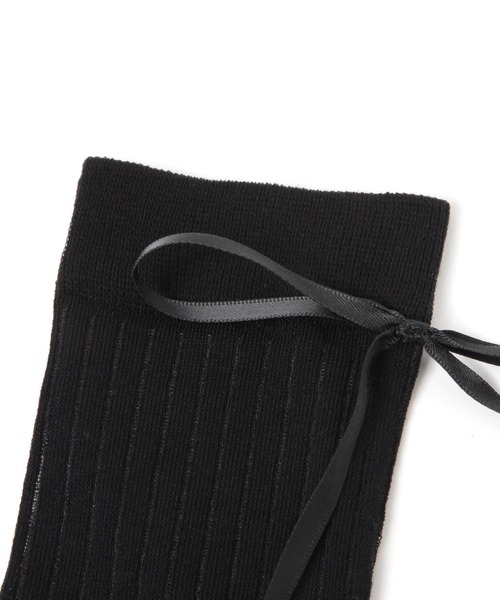 Heather（ヘザー）の「リボンリブSOX　323483（ソックス/靴下・レディース・グレー/ブラック/アイボリー・ONE SIZE）」の11枚目の写真