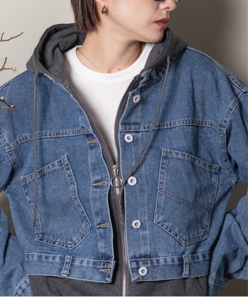 lodie(ロディ)の「デニムドッキングフーディ(その他アウター・レディース・チャコールグレー/ブラック/グレー・FREE)」の19枚目の写真