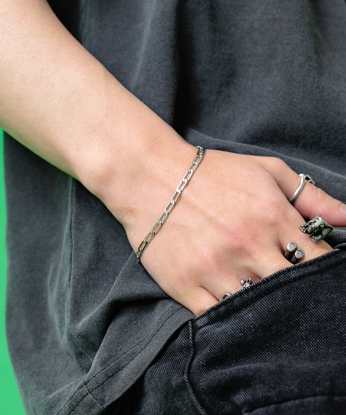 シルバー チェーンブレスレット フリーサイズ