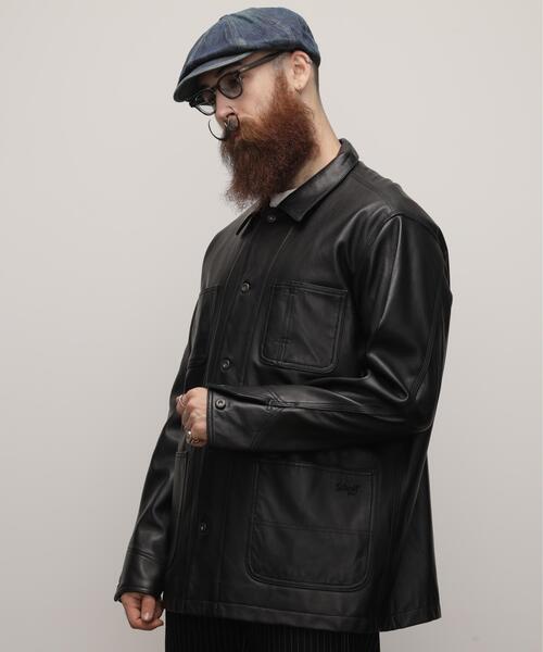 schott（ショット）の「Schott/ショット/LAMB LEATHER COVERALL JACKET/ラムレザー カバーオール ジャケット（ライダースジャケット・メンズ・ブラック・2XL/XL/L/M/S）」の9枚目の写真