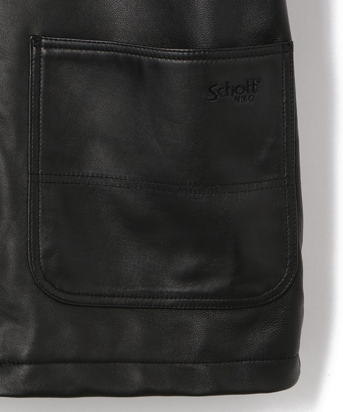 schott（ショット）の「Schott/ショット/LAMB LEATHER COVERALL JACKET/ラムレザー カバーオール ジャケット（ライダースジャケット・メンズ・ブラック・2XL/XL/L/M/S）」の16枚目の写真