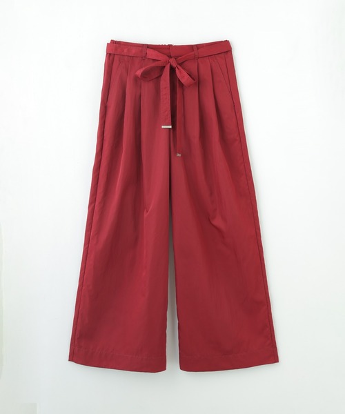 ROSE BUD(ローズバッド)の「NYLON TUCK PANTS(その他パンツ・レディース・バーガンディー/カーキ/グレー・ONE SIZE)」の1枚目の写真