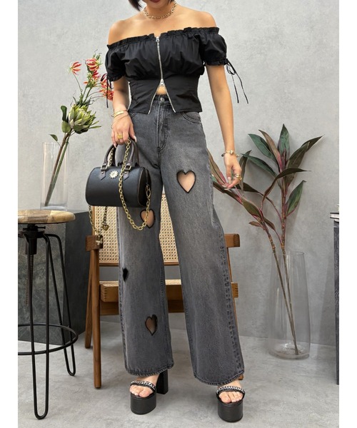 EVRIS(エヴリス)の「ハートモチーフストラップヒールサンダル(サンダル・レディース・ホワイト/ブルー/ブラック・LARGE/MEDIUM/SMALL)」の6枚目の写真