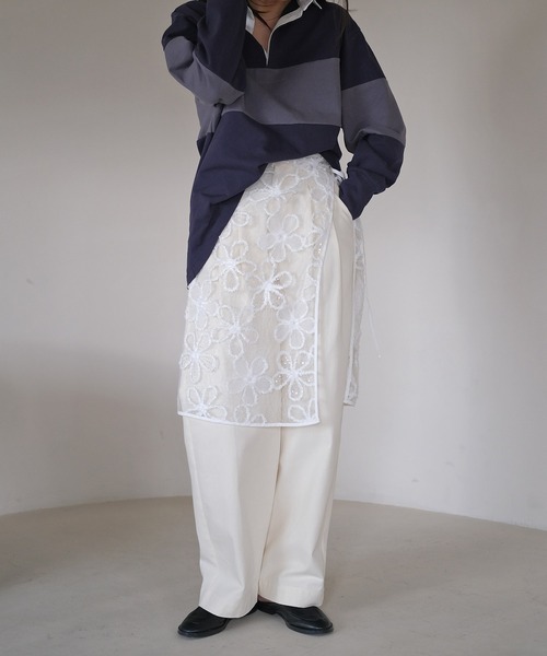 AKTE（アクテ）の「コットンラガーシャツ（Tシャツ/カットソー・レディース・ピンク/ネイビー・FREE）」の10枚目の写真