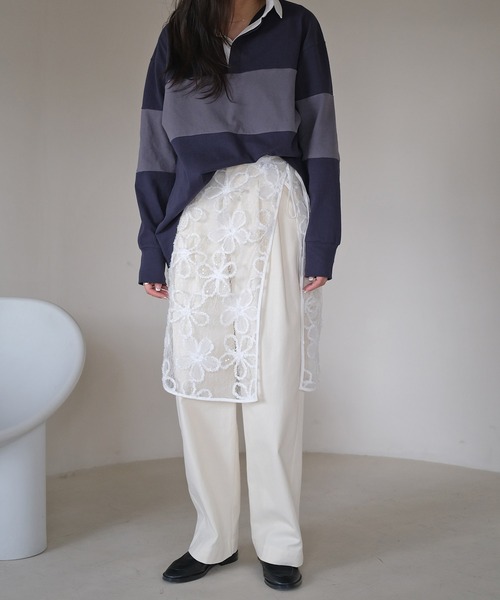 AKTE（アクテ）の「コットンラガーシャツ（Tシャツ/カットソー・レディース・ピンク/ネイビー・FREE）」の12枚目の写真