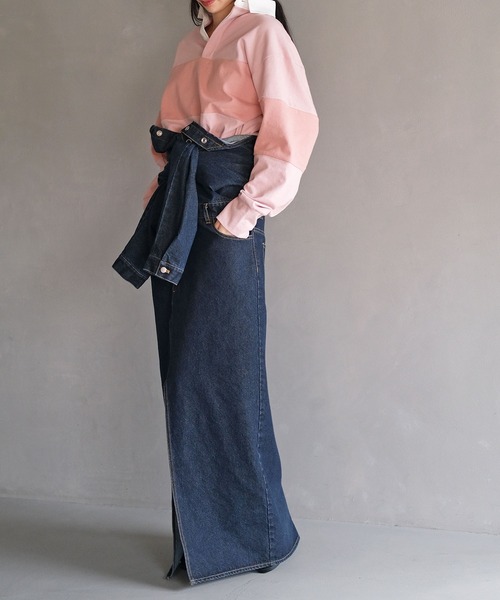 AKTE（アクテ）の「コットンラガーシャツ（Tシャツ/カットソー・レディース・ピンク/ネイビー・FREE）」の18枚目の写真