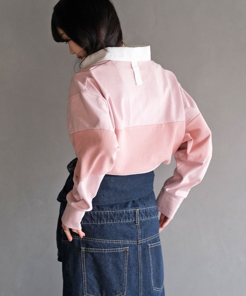 AKTE（アクテ）の「コットンラガーシャツ（Tシャツ/カットソー・レディース・ピンク/ネイビー・FREE）」の19枚目の写真