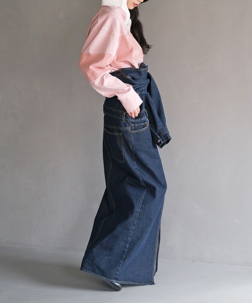 AKTE（アクテ）の「コットンラガーシャツ（Tシャツ/カットソー・レディース・ピンク/ネイビー・FREE）」の20枚目の写真