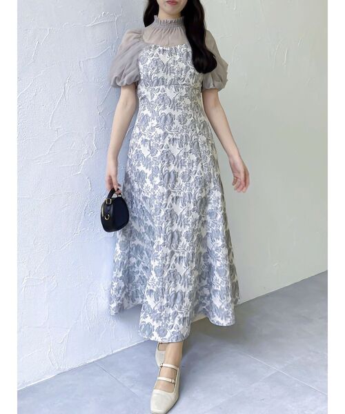 dazzlin シアーベールジャガードワンピース シアーベールジャガードワンピース（ドレス）｜dazzlin
