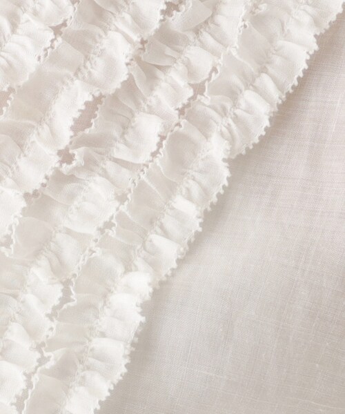 COUP DE CHANCE（クードシャンス）の「◆【ラミー100％／洗える】夏におすすめ！華やかフリルデザインブラウス（シャツ/ブラウス・レディース・ホワイト/ピンク系/ブラック/ブルーグリーン/ナチュラル・34/36/38/40）」の17枚目の写真