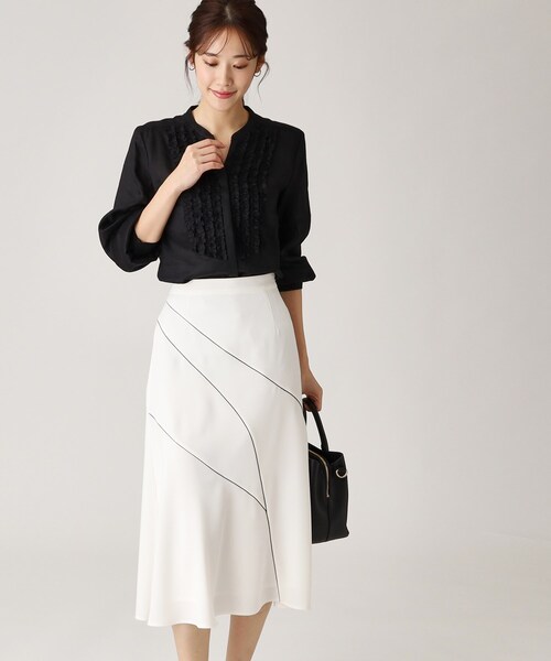 COUP DE CHANCE（クードシャンス）の「◆【ラミー100％／洗える】夏におすすめ！華やかフリルデザインブラウス（シャツ/ブラウス・レディース・ホワイト/ピンク系/ブラック/ブルーグリーン/ナチュラル・34/36/38/40）」の19枚目の写真