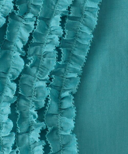 COUP DE CHANCE（クードシャンス）の「◆【ラミー100％／洗える】夏におすすめ！華やかフリルデザインブラウス（シャツ/ブラウス・レディース・ホワイト/ピンク系/ブラック/ブルーグリーン/ナチュラル・34/36/38/40）」の7枚目の写真