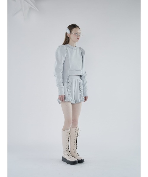 lilLilly（リルリリー）の「レースアップスウェットトップス【セットアップ対応】（スウェット・レディース・ホワイト/グレー/ブルー・FREE）」の20枚目の写真