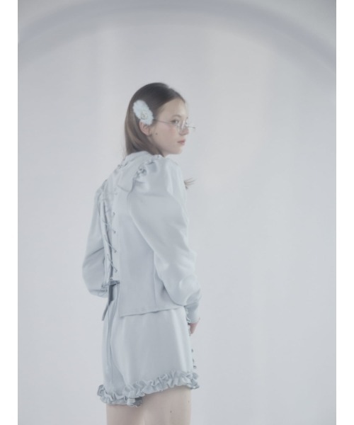 lilLilly（リルリリー）の「レースアップスウェットトップス【セットアップ対応】（スウェット・レディース・ホワイト/グレー/ブルー・FREE）」の19枚目の写真