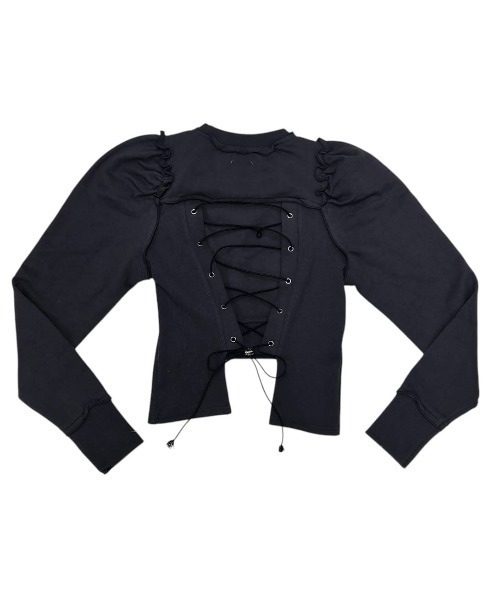 lilLilly（リルリリー）の「レースアップスウェットトップス【セットアップ対応】（スウェット・レディース・ホワイト/グレー/ブルー・FREE）」の8枚目の写真