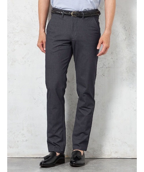 EDWIN（エドウィン）の「【EDWINデニスラ】シャンブレー パンツ ストレッチ【セットアップ商品有】（スラックス・メンズ・ネイビー/ライトグレー・34inch/32inch/30 inch/33inch/36inch/31inch）」の2枚目の写真