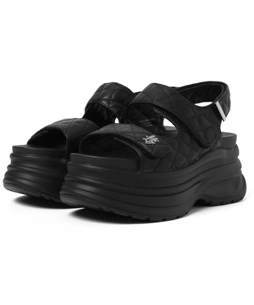 WEGO（ウィゴー）の「WEGO/厚底キルティングサンダル（サンダル・レディース・ホワイト/ブラック・MEDIUM/LARGE）」の12枚目の写真