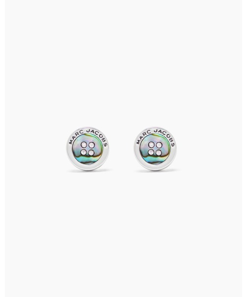 BUTTON ABALONE BUTTON ABALONE STUD EARRINGS/ボタン アバロニ
