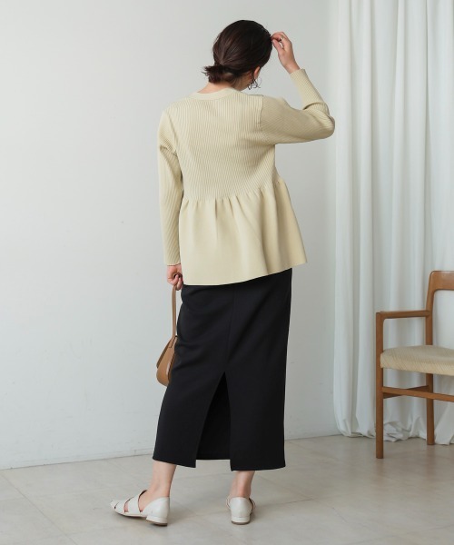 Bou Jeloud（ブージュルード）の「軽量ペプラムニットカーディガン（カーディガン/ボレロ・レディース・ブラック/グレー/ベージュ・FREE）」の13枚目の写真