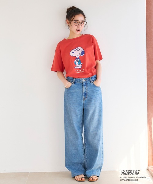 PEANUTS(ピーナッツ)の「【PEANUTS/ピーナッツ】SNOOPY/スヌーピー「JOE PREPPY」プリントTシャツ(Tシャツ/カットソー・レディース・グリーン/ベージュ/ネイビー/杢グレー/オレンジ・M/L/LL/3L)」の12枚目の写真