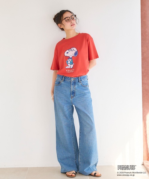PEANUTS(ピーナッツ)の「【PEANUTS/ピーナッツ】SNOOPY/スヌーピー「JOE PREPPY」プリントTシャツ(Tシャツ/カットソー・レディース・グリーン/ベージュ/ネイビー/杢グレー/オレンジ・M/L/LL/3L)」の13枚目の写真