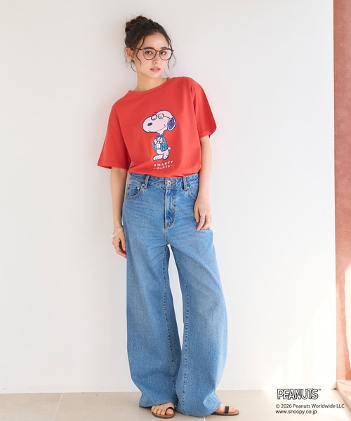 PEANUTS(ピーナッツ)の「【PEANUTS/ピーナッツ】SNOOPY/スヌーピー「JOE PREPPY」プリントTシャツ(Tシャツ/カットソー・レディース・グリーン/ベージュ/ネイビー/杢グレー/オレンジ・M/L/LL/3L)」の14枚目の写真