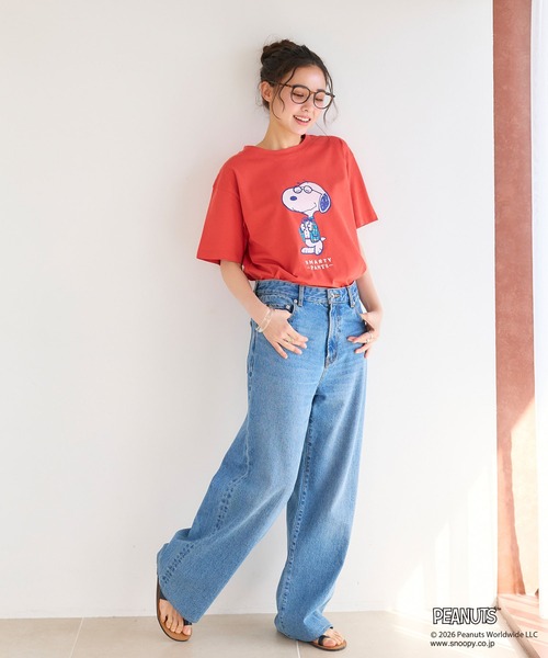 PEANUTS(ピーナッツ)の「【PEANUTS/ピーナッツ】SNOOPY/スヌーピー「JOE PREPPY」プリントTシャツ(Tシャツ/カットソー・レディース・グリーン/ベージュ/ネイビー/杢グレー/オレンジ・M/L/LL/3L)」の17枚目の写真