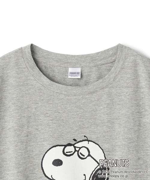 PEANUTS(ピーナッツ)の「【PEANUTS/ピーナッツ】SNOOPY/スヌーピー「JOE PREPPY」プリントTシャツ(Tシャツ/カットソー・レディース・グリーン/ベージュ/ネイビー/杢グレー/オレンジ・M/L/LL/3L)」の7枚目の写真