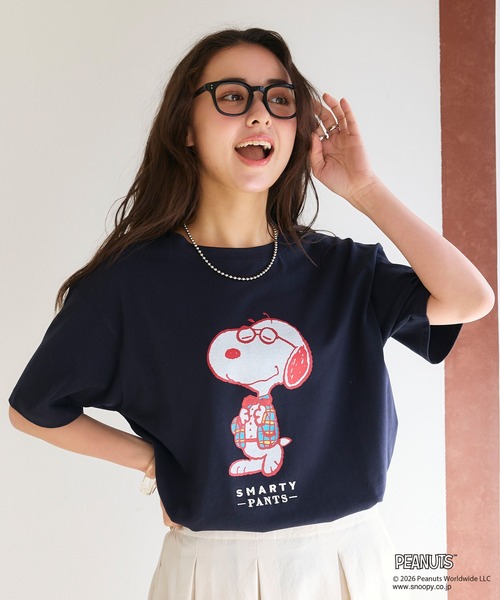 PEANUTS(ピーナッツ)の「【PEANUTS/ピーナッツ】SNOOPY/スヌーピー「JOE PREPPY」プリントTシャツ(Tシャツ/カットソー・レディース・グリーン/ベージュ/ネイビー/杢グレー/オレンジ・M/L/LL/3L)」の21枚目の写真