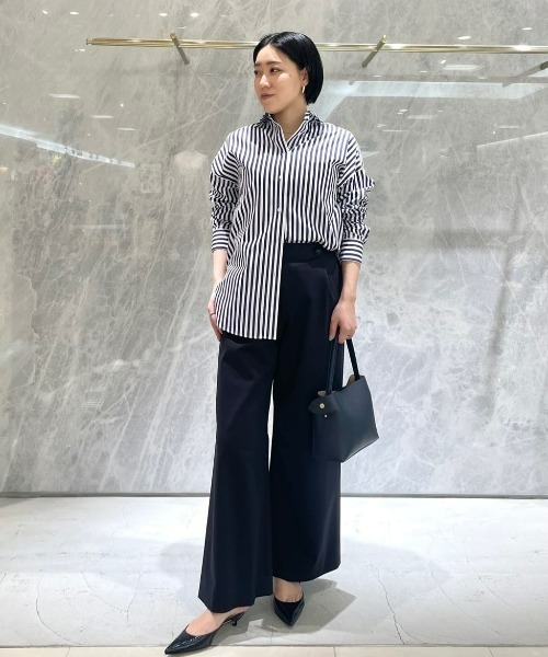【新品、未使用】マディソンブルー　ダブルクロスフレアパンツ　ネイビー 2025SS STORE ONLY